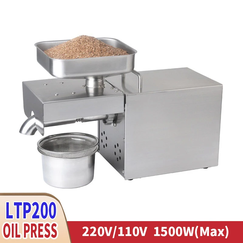 

LTP200 220V/110W 1500(Max) Automatic Stainless Steel Oil Press Small Household Oil Press