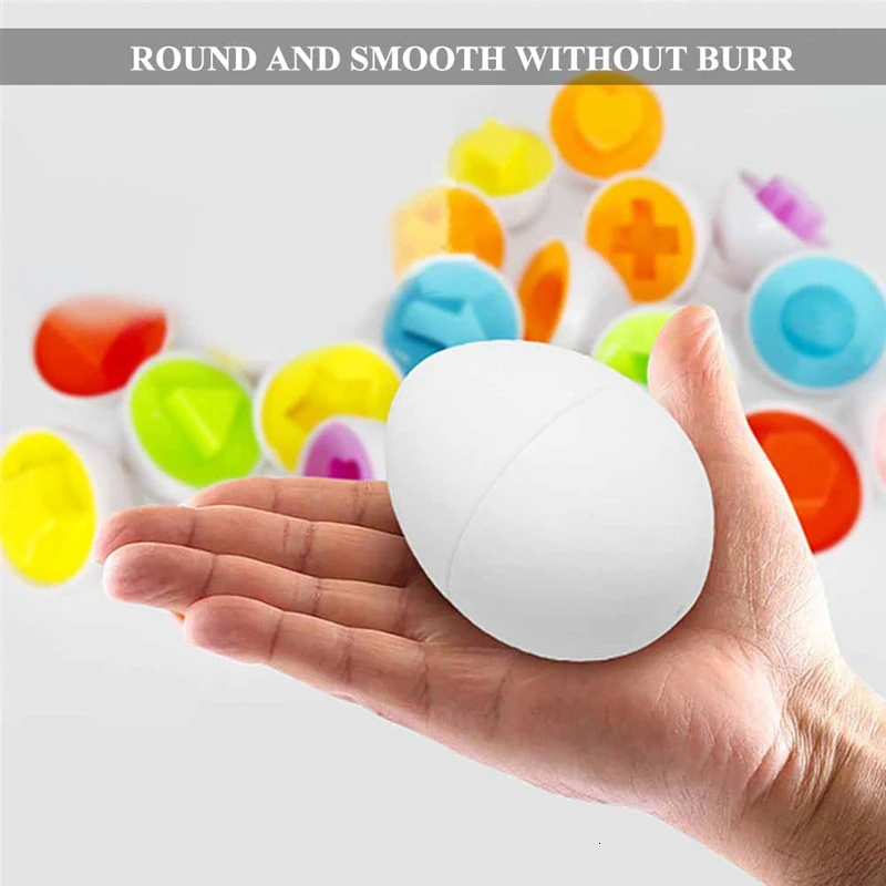 Smart Egg Children's Puzzle Shape Cognitive Twisted Egg Simulation Fruit Vegetables Paired Eggs Early Childhood Education Toys