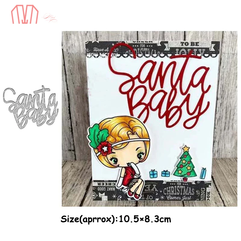 Детские металлические штампы с надписью Mai Santa трафареты для сделай сам