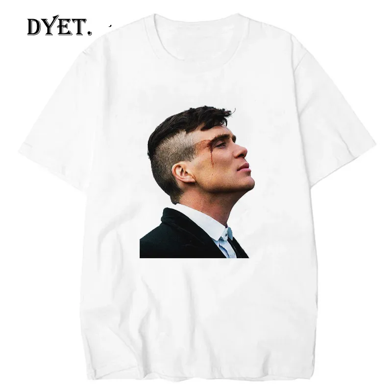 Peaky Blinder 100% хлопок повседневные мужские футболки с принтом копание Луны модные