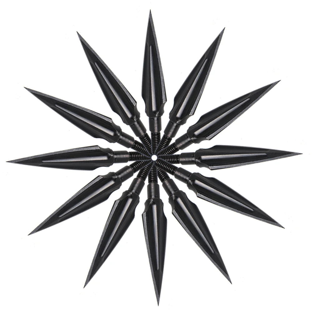 6pcs High Carbon Steel Arrowheads Broadheads Tips Arrow Points for