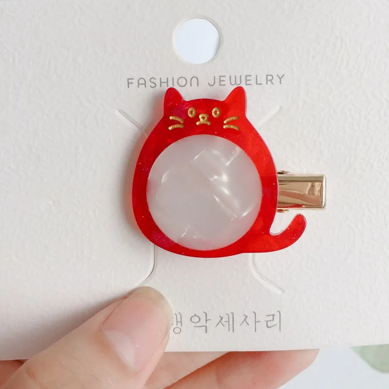 Fashion Acetate Totoro Hair clip Chinchilla Side Clamp Hair Pins Primping Hair Barrette Accessories