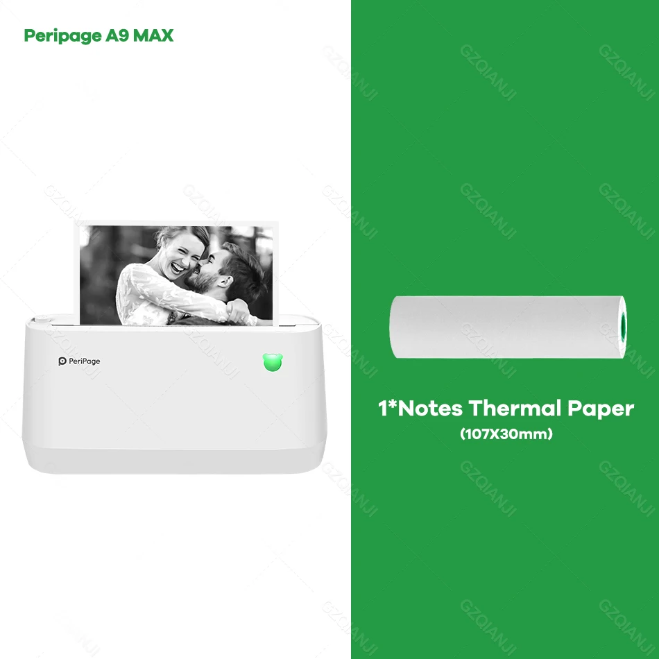 Peripage A9 A9s Max Mini Photo Wireless Thermal Phone Printer Sticker Label Notes List Printing Machine With Paper Roll Official mini handheld printer Printers