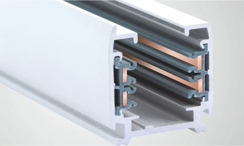 Faixa de Luz Sistema de Pista Trilho da Lâmpada Fanlive Pcstrack Trilho Fase Circuito 4 Fio Led Ferroviário Iluminação Global Trilhos 1m 5 3 18 iluminação global sistema de pista trilhos trilho da lâmpada 1m