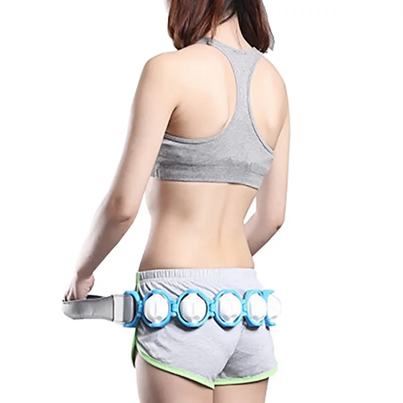 Waist Back Roller Massager New Style Manual Rolling Ball Neck Leg Sports Massage Device Fitness Slimming Strap Rope