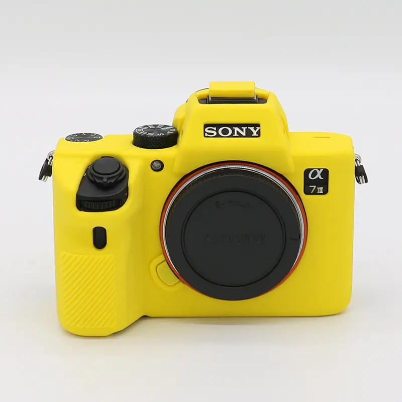 A9 Yellow Силиконовая кожа брони чехол корпус протектор для sony A7 III/A7R III/A7M3 A7RM3/A9 ILCE-9/A7R IV A7RM4 камеры только - Цвет: A9 Yellow