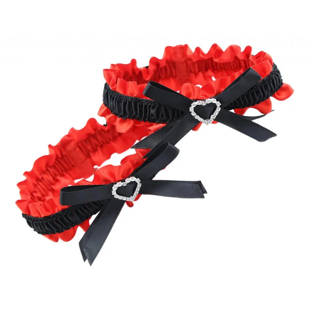 1 Pair Sexy Heart Leg Garter Belt Band Bowknot Harness Lace Punk Thigh Ring Stocking Adjustable Cosplay Lingerie Accessories 1 Pair Sexy Heart Leg Garter Belt Band Bowknot Harness Lace Punk Thigh Ring Stocking Adjustable Cosplay Lingerie Accessories