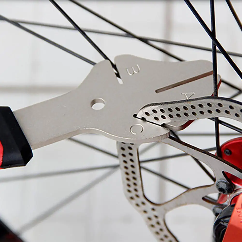Велосипедный дисковый ключ для тормоза на MTB дорожный велосипед дисковый ключ портативный Нержавеющая сталь ключ для тормоза резиновая ручка инструмент для ремонта YC165