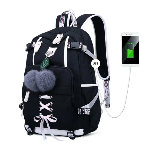 black backpack school bag