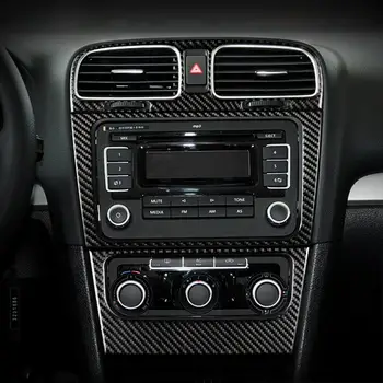

Car Styling Accessories Carbon Fiber Sticker for Volkswagen Golf 6 MK6 2008-2012 Air Panel Air Outlet CD Panel Cover