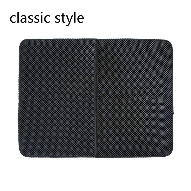 Classic Style Black Питомцев кошек подстилка коврик кровать для ношения дома Портативный двойной Слои EVA Кожа Водонепроницаемый дно в охотничьем стиле дома коврик беспроводные продукты для кошек - Цвет: Classic Style Black