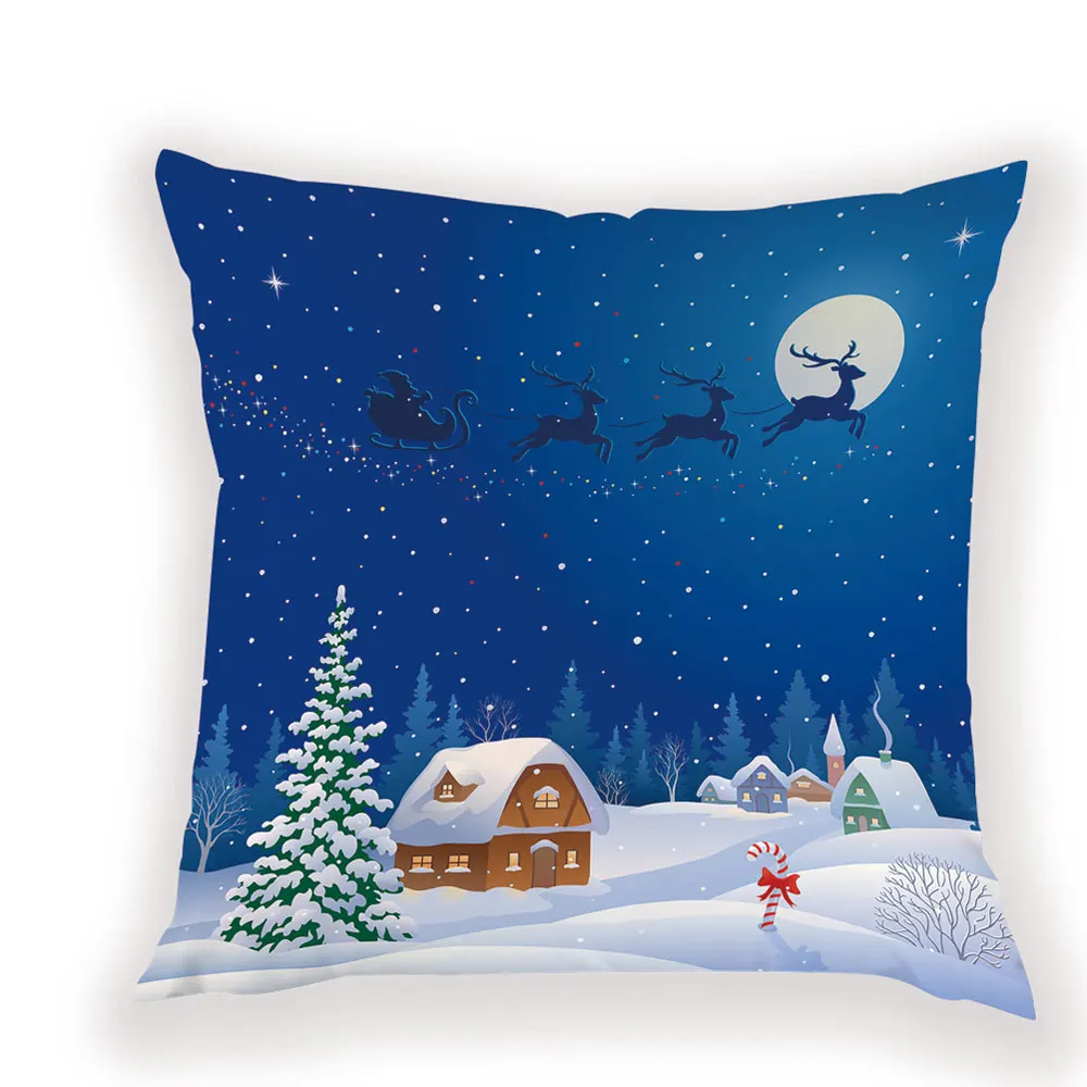 L1811-12 Santa Подушка с Санта Клаусом для декоративные оленей подушки для дивана размером 45*45, декоративная Милая Подушка Чехол для подушки на кровать декор подушки - Цвет: L1811-12