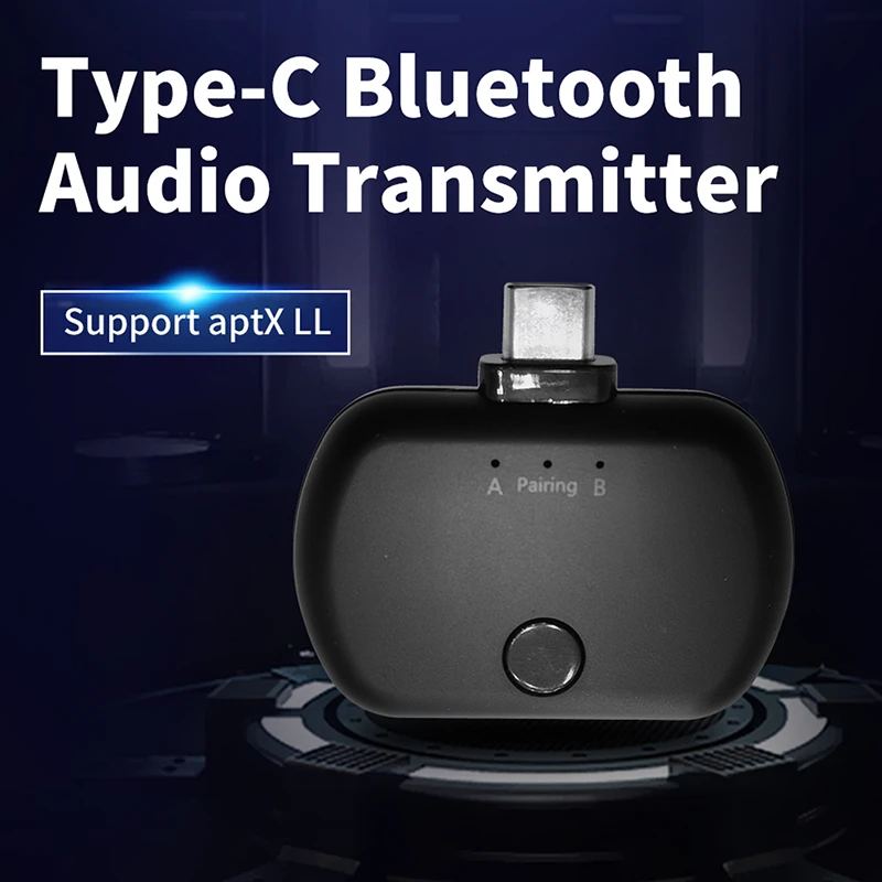 SeenDa Type C Bluetooth 5 0 аудио передатчик Aptx LL беспроводной адаптер для ТВ наушников