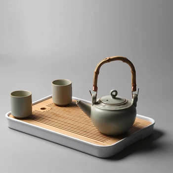 

Tea set simple tea tray household water storage bamboo tray small tea table dry bubble tray