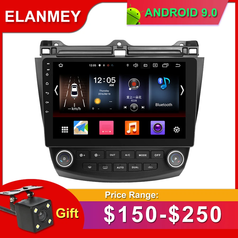 

Gift Camera Car Radio for HONDA ACCORD 7 Android 9.0 GPS Navigation Bluetooth Touch screen wifi Car Audio Stere Multimedia