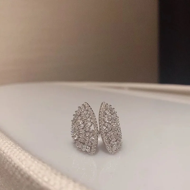Silver Rings Silver Ring Wedding Rings Fan-shaped Lab Diamond Finger Ring 925 Sterling Silver Party Wedding band Rings For Women Bridal Promise Engagement Jewelry Gift