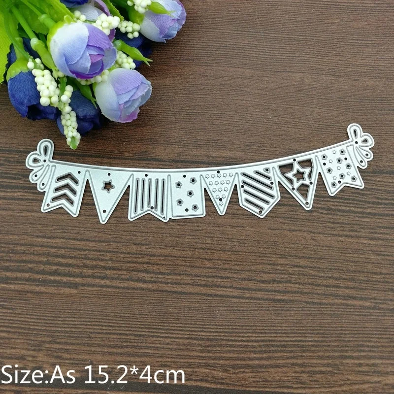 

1 Pcs Steel Flag Banner Design Metal Die Cutting Dies Stencil Scrapbooking Photo Album Card Paper Embossing Craft DIY