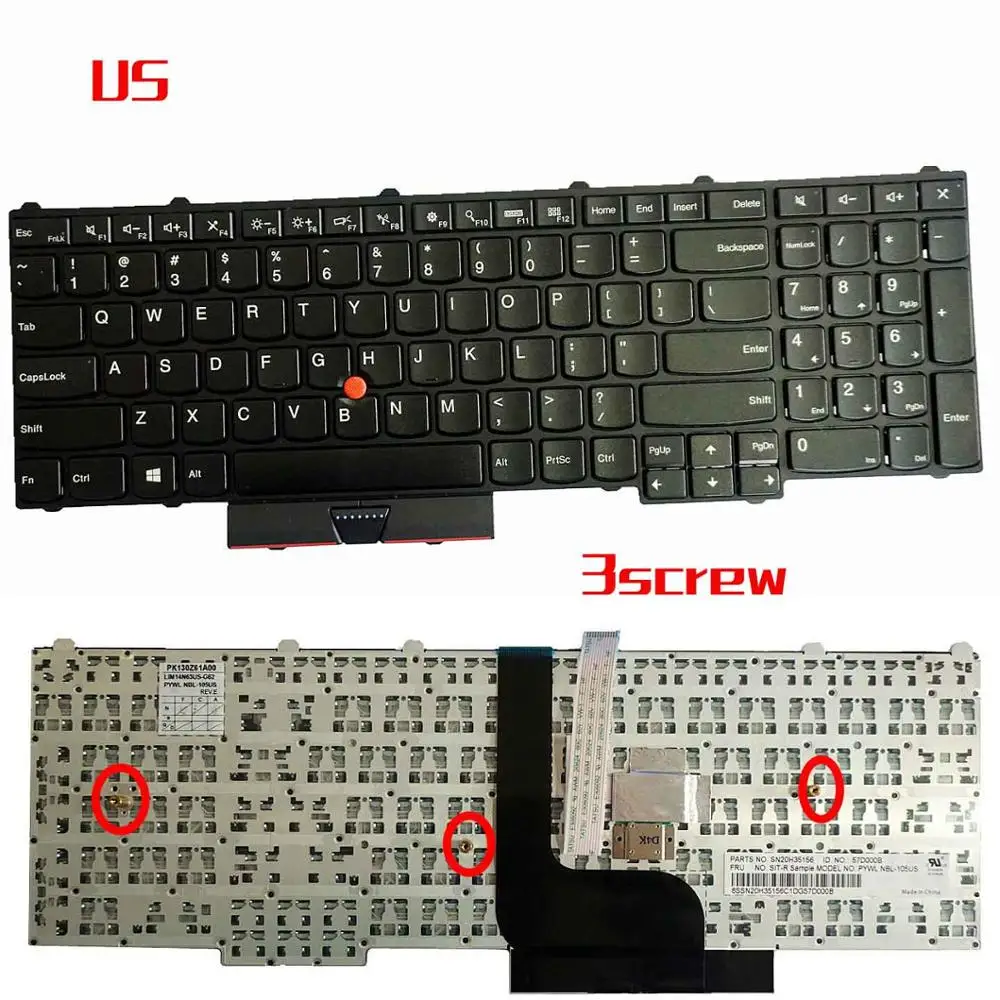Новости ноутбук клавиатура для lenovo P50 P70 США/Арабский Макет