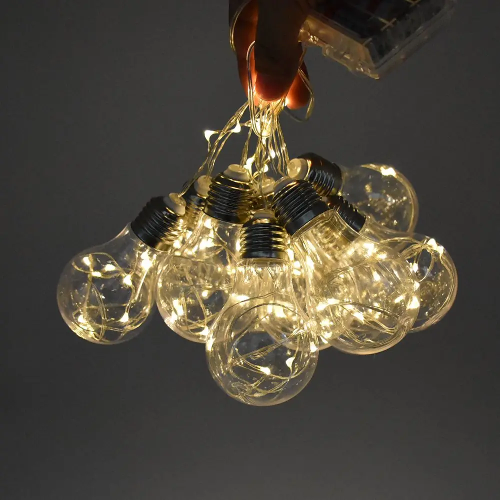 

10LED Globe Ball String Light Indoor Outdoor Led Christmas Light Garland Fairy Light Decoration For Wedding Garden Railing Porch