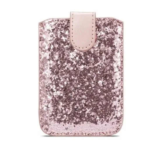 New Arrival Mini Slim Portable PU leather Card Holders Pulled Design Men Wallet Gradient Color 5 Cards Money Short Women Purse - Цвет: pink2
