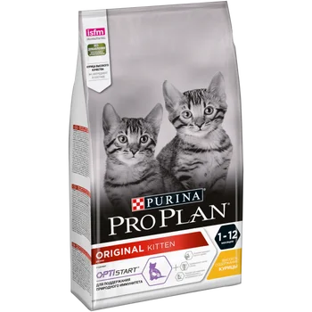 

Pro Plan сухой корм для котят от 1 до 12 месяцев с курицей, пакет, 1.5 кг