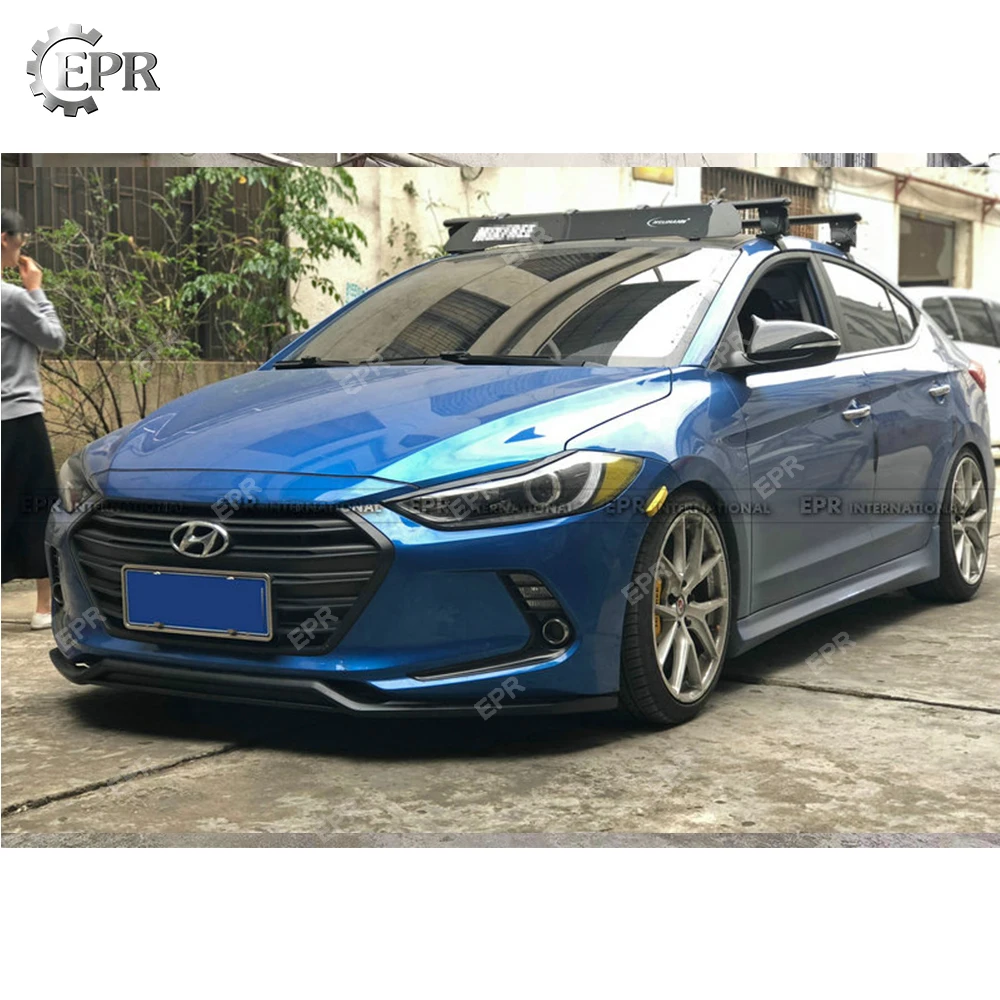 Передняя губа из углеродного/стекловолокна для hyundai Elantra Avante AD+ OZ Стиль FRP передняя губа комплект тюнинг отделка для Elantra Racing