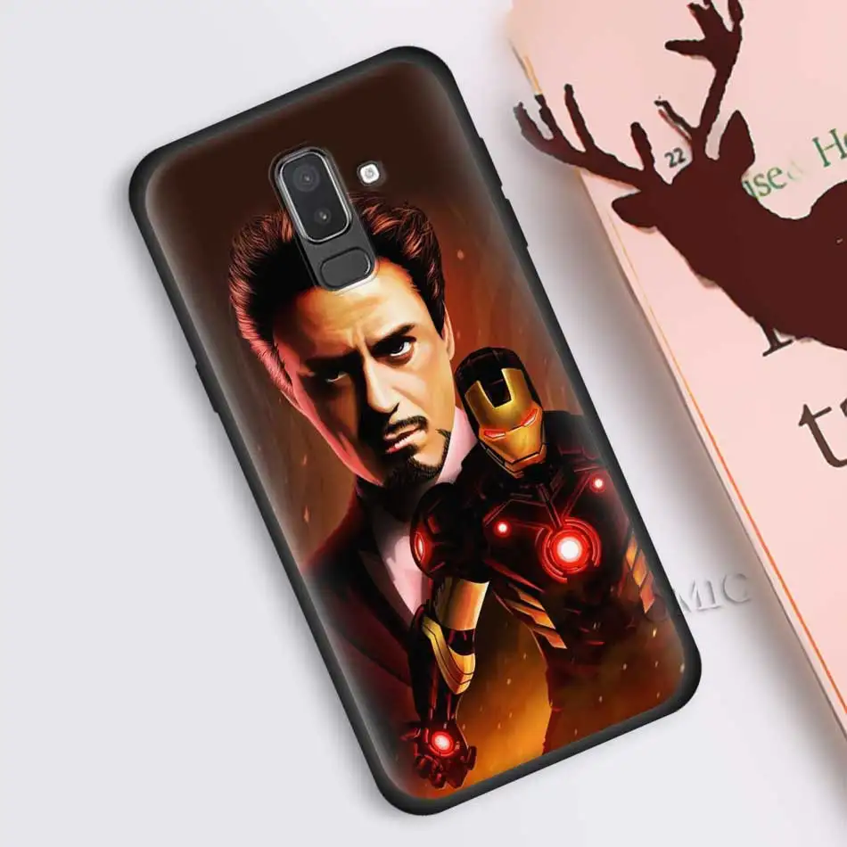 Железный человек с принтами "Marvel", "Мстители", Чехол для samsung Galaxy J8 J6 J4 A6 A7 A8 A9 плюс M10 M20 M30 S M40 силиконовый чехол для телефона с изображением на задней панели Чехол