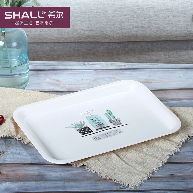 Small Tea Tray Two Magnolia Oriole Eating Plate 89811 Green Vegetation Series Fruit Bowl Small Delicacy Small
