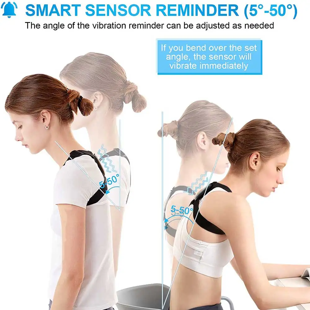 Smart Back Posture Corrector Adjustable Angle Hunchback Posture Brace Corrector Shoulder Training Belt Correction Spine Support