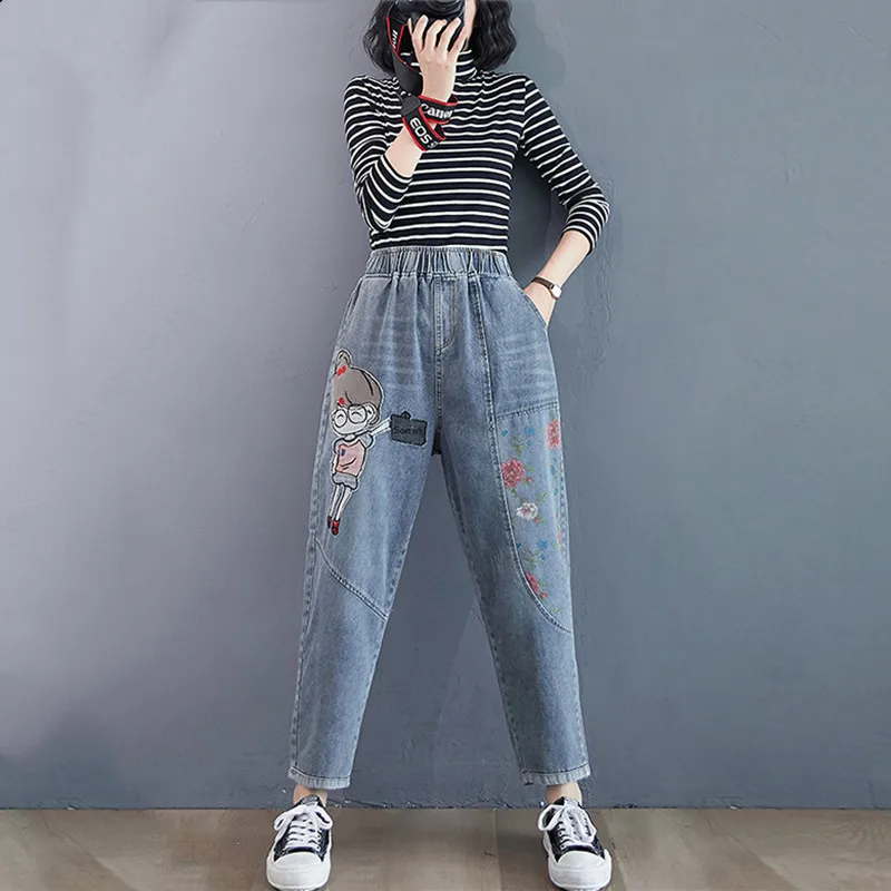 vintage floral jeans