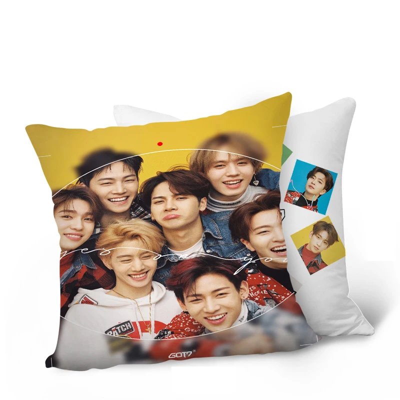 Kpop GOT7 Eyes On You Never Ever You Are 7 Of 7 Album мягкая подушка для автомобиля, подушка для талии, Двойная подушка для лица, хлопковая подушка 40*40 см