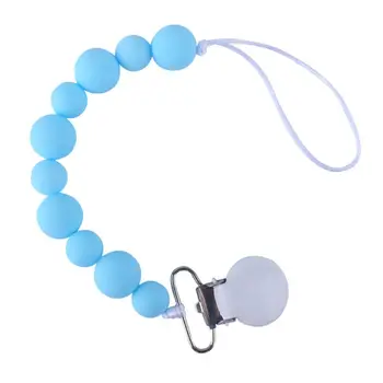

Handmade Silicone Pacifier Chains Safe Baby Teether Pacifier Clips Holder Chain U50F
