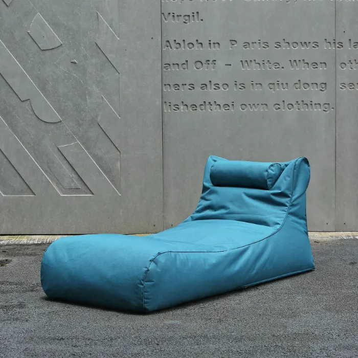 Waterproof lazy bean bag sofa outdoor bean bag L shape folding beanbag sofa cover only