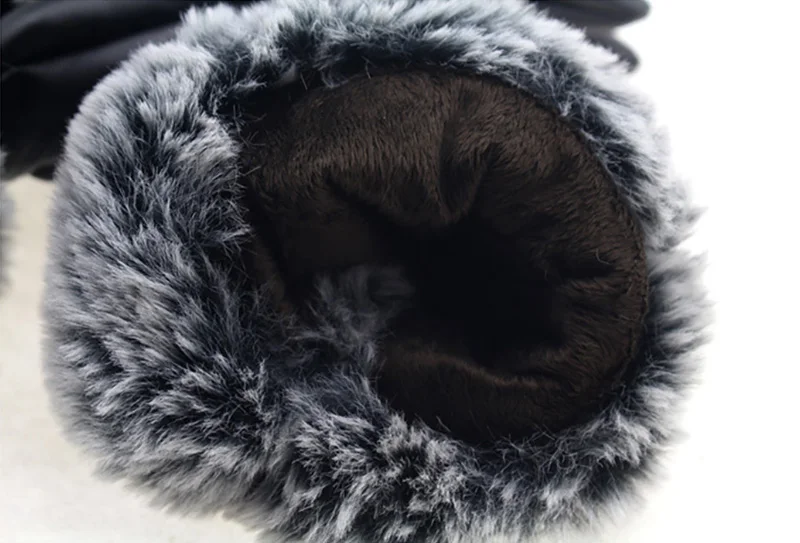 Женские зимние теплые перчатки черные кожаные теплые варежки с сенсорным экраном ветрозащитные противоскользящие дышащие сенсорная перчатка Tactico 1 пара