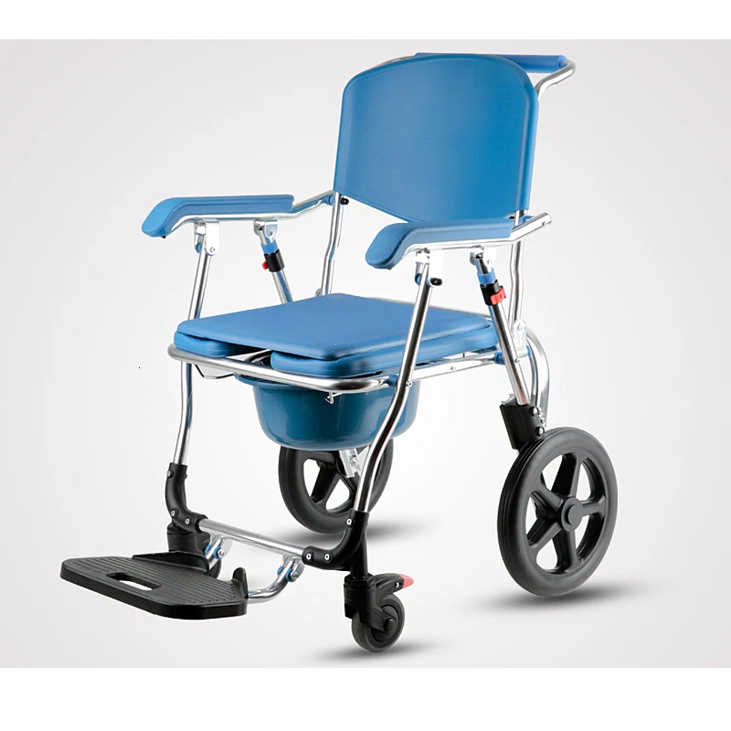 

The Elderly Sit Toilet Chair Belt Wheeled Pregnant Woman Household Implement Household Move Closestool Old Age Disabled Patient