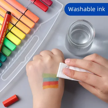 

Triangle Thick Rod New Spot Water Crayon Children's Students DIY Painting Crayon Wholesale Stationery Gifts