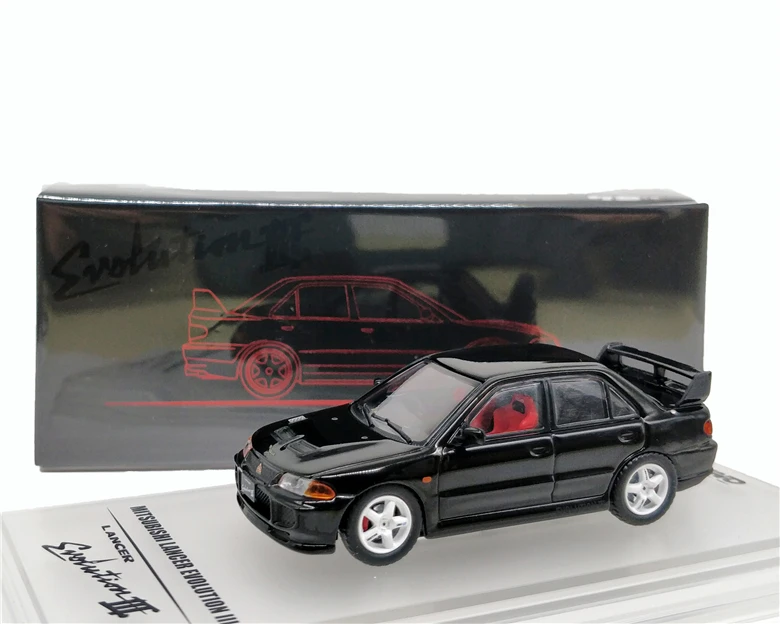 1: 64 INNO64 Mitsubishi LANCER GSR EVO III 1995 черный литой модельный автомобиль
