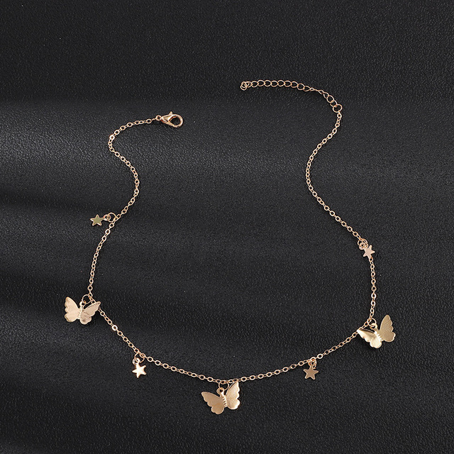 Bohemian Gold Color Chain Anklets For Women Girls Fashion Butterfly Leg Foot Anklet Bracelet 2021 Summer Beach Jewelry