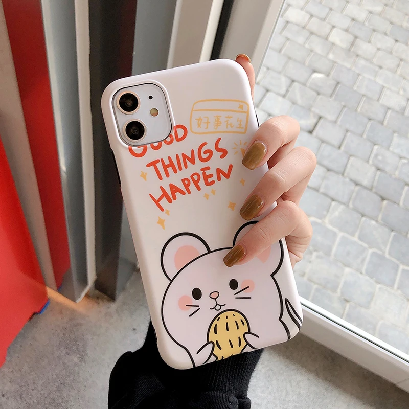 Чехлы для телефонов с милыми мультяшными мышками для iphone 11Pro XS Max X XR Lovley мягкая крышка IMD для iphone 11 7 8 Plus задняя крышка fundas чехлы