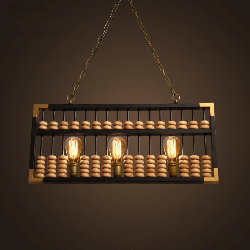 

of Chinese style restoring ancient ways of archaize wooden abacus droplight personality American country cafe droplight