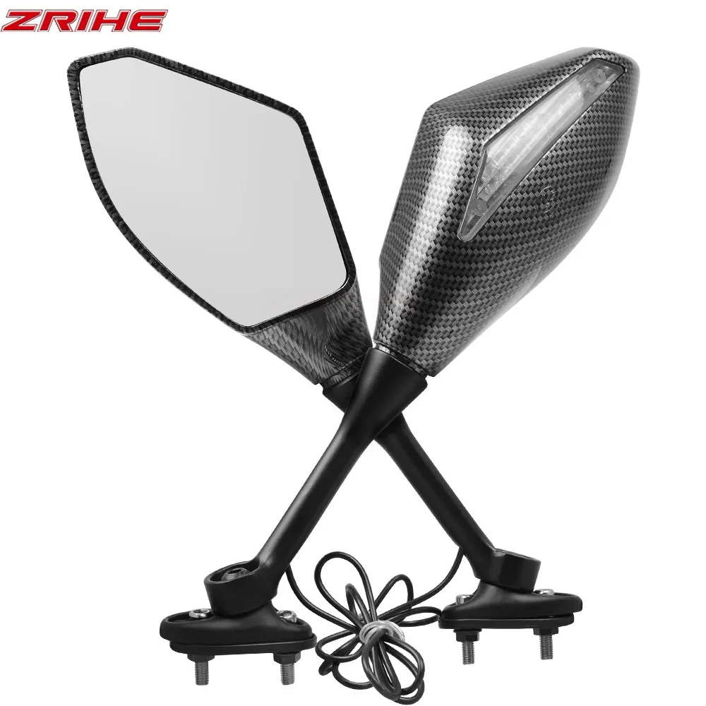 

A pair Motorcycle LED Turn Lights Side Mirrors Turn Signal Indicator Rearview Mirror FOR KAWASAKI ER-6N Z1000 Z750
