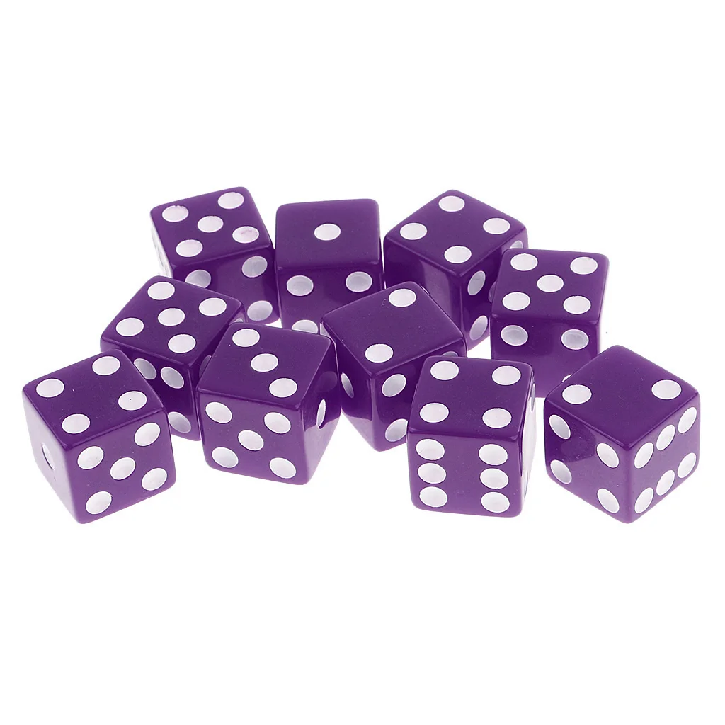 Set/10pcs Six Sided D6 Digital Dice Party Gaming Dice D&D RPG Board Game Parties Board Game Dices Polyhedral Dices