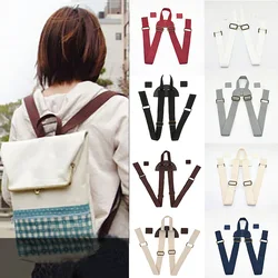 1 PC Adjustable Backpack Strap Black Durable Canvas Replacement Shoulder Strap Rucksack School Book Bag Leather Belt Accessories