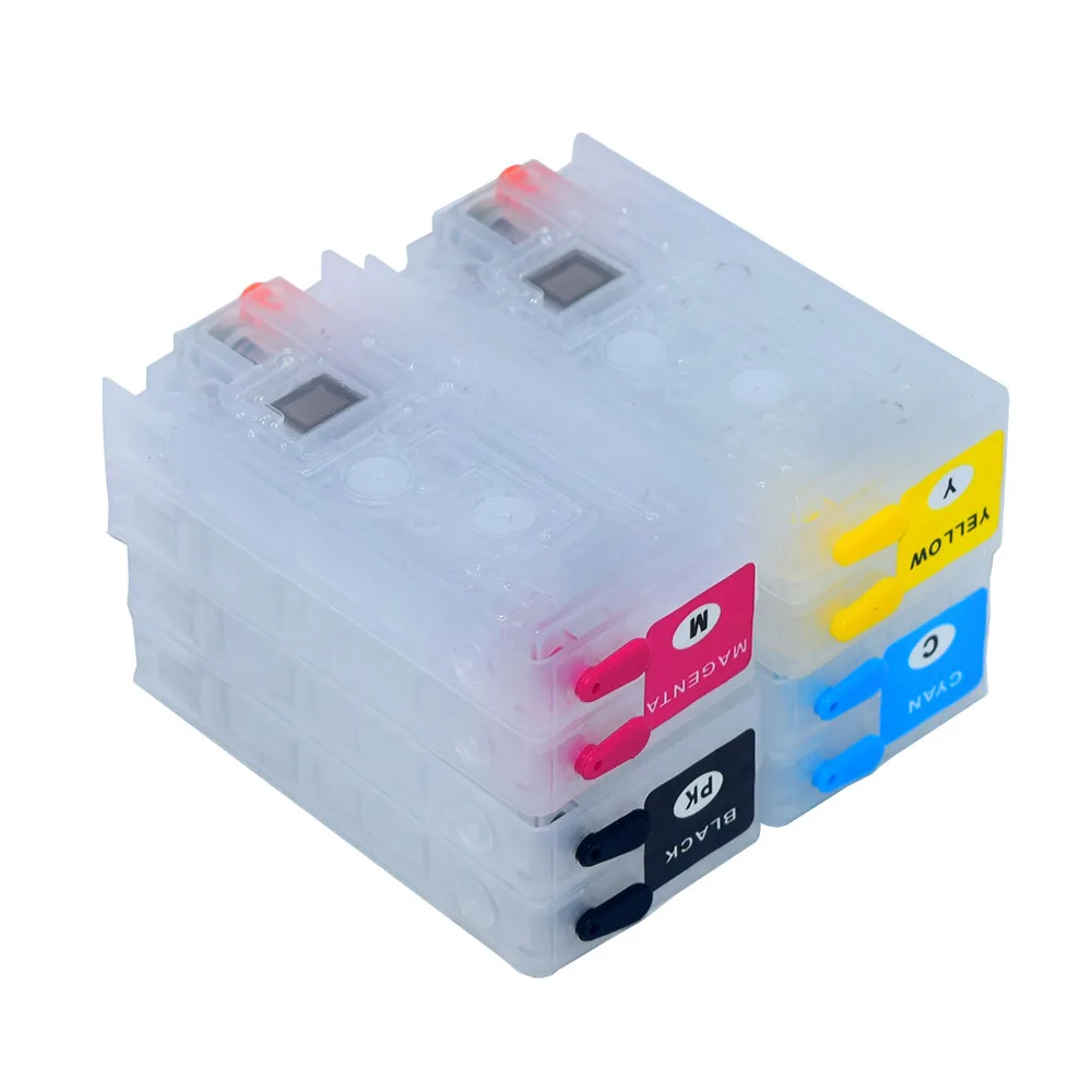 4 цвета многоразового картриджа и чипа Resetter для Epson TM C3500 C3510 GJiC22P принтера|ink cartridge