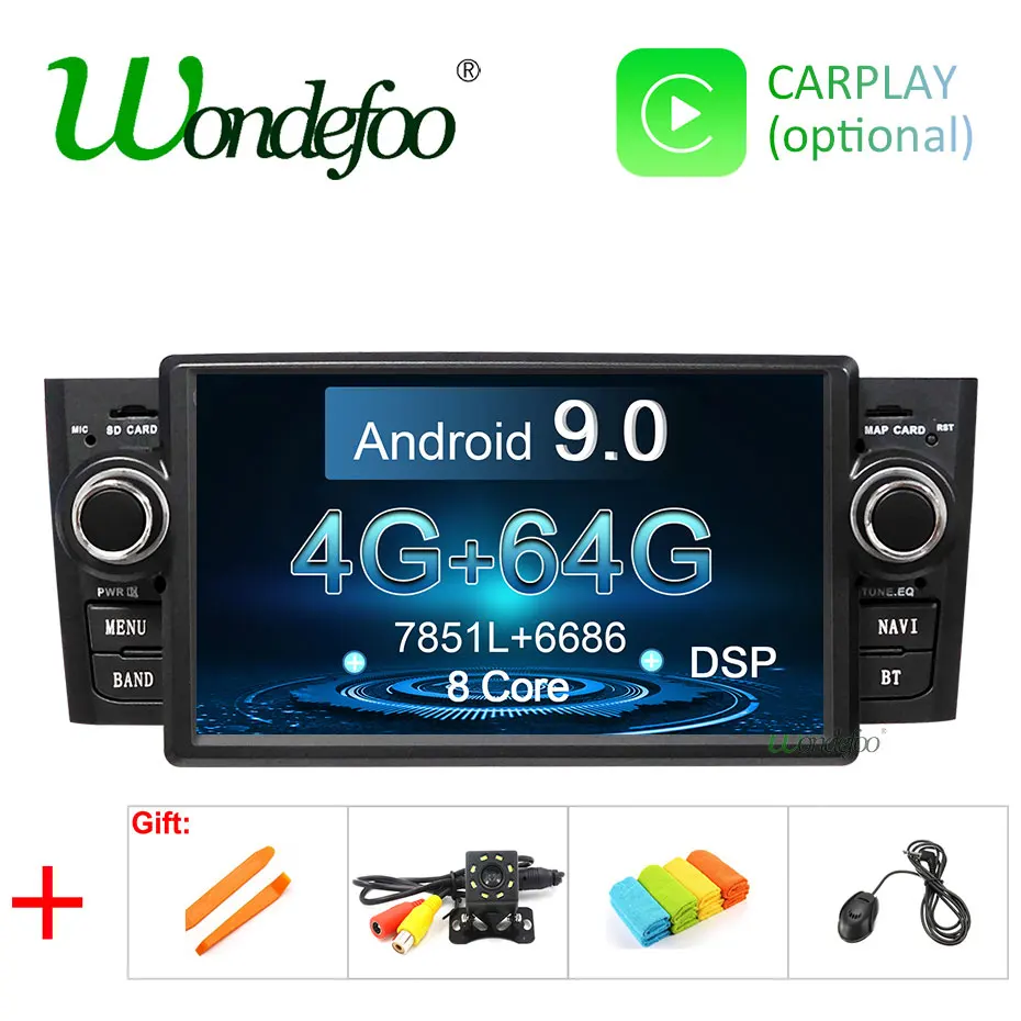 DSP Android 9,0 4G 64G Автомобильный dvd-плеер для Fiat Grande Punto Linea 2007-2012 gps Навигация стерео Мультимедиа Радио экран ПК