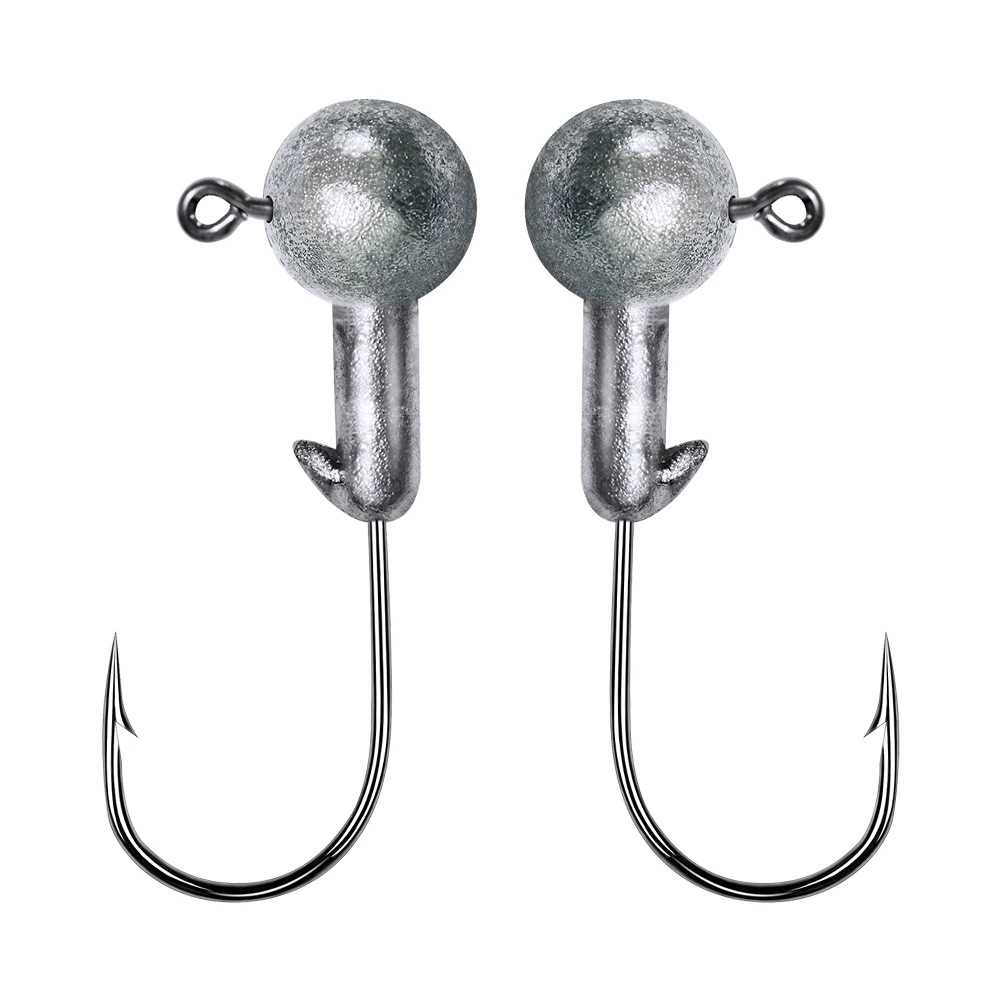 

10pcs/lot Jig Big Hook 1G-2G-3G-5G-6G-7G-9G Fishing Hook Natural Color Fishhook Jig Big Hooks