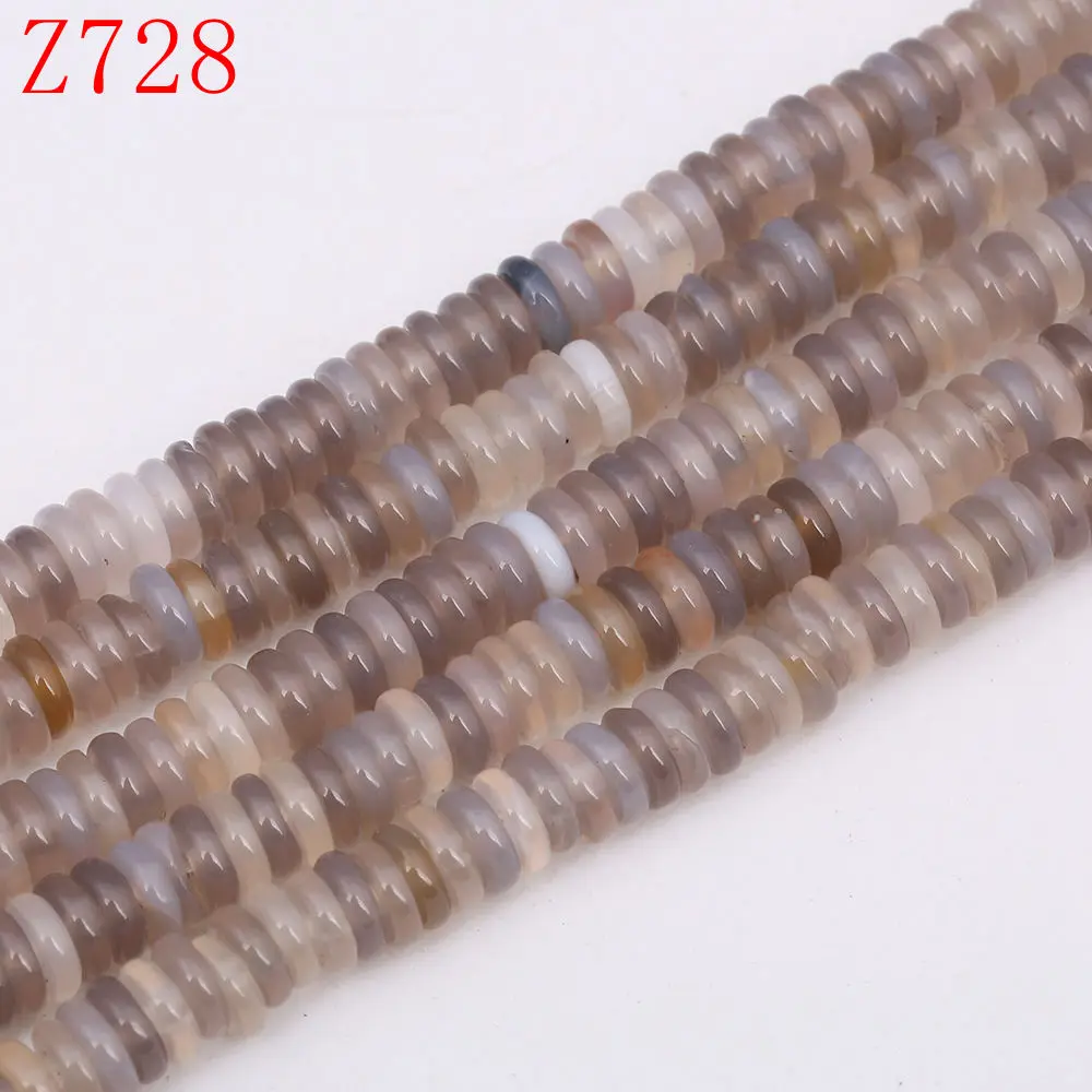 Gray agate Круглые опаловые бусины 4 мм* 12 мм бусины из природных кристаллов для изготовления ювелирных изделий лазурит Магнезит Аквамарин подвеска из розового золота бисером - Цвет: Gray agate