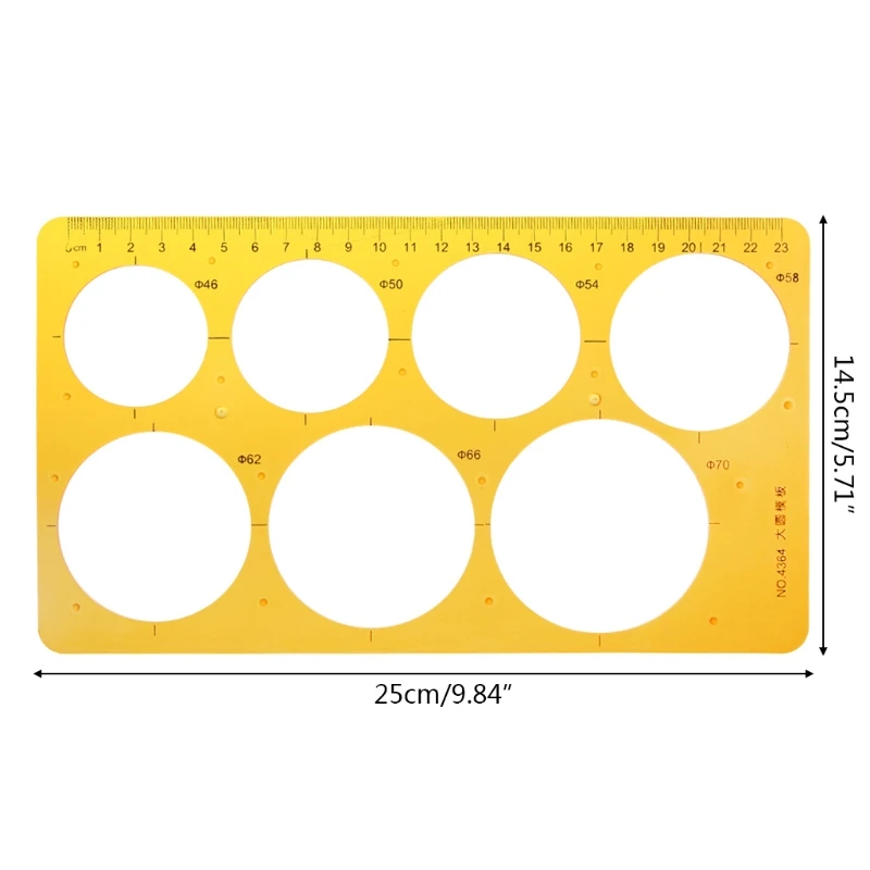 

K Resin Round Geometric Template Ruler Stencil Drawing Measuring Tool Students LX9A