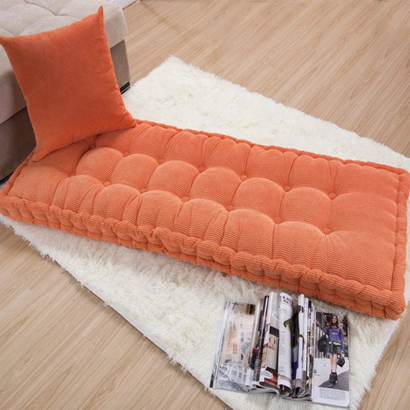 Длинная утолщенная подушка для садового стула, однотонный коврик для домашнего сиденья, подушка для пола 55x155/55x165 см, Подушка для скамейки - Цвет: c4