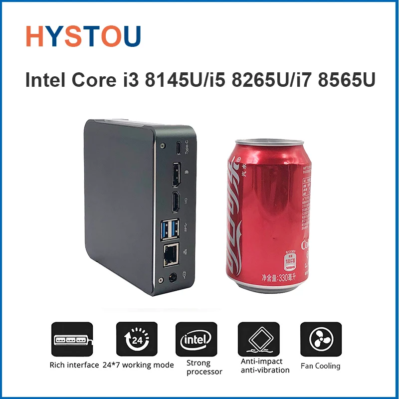 Настольный мини ПК Intel Core I7 8565U I5 8265U DDR4 2 * RAM Max 64G NVME M.2 SSD микро Linux I3 8145U Type c DP HDMI 0